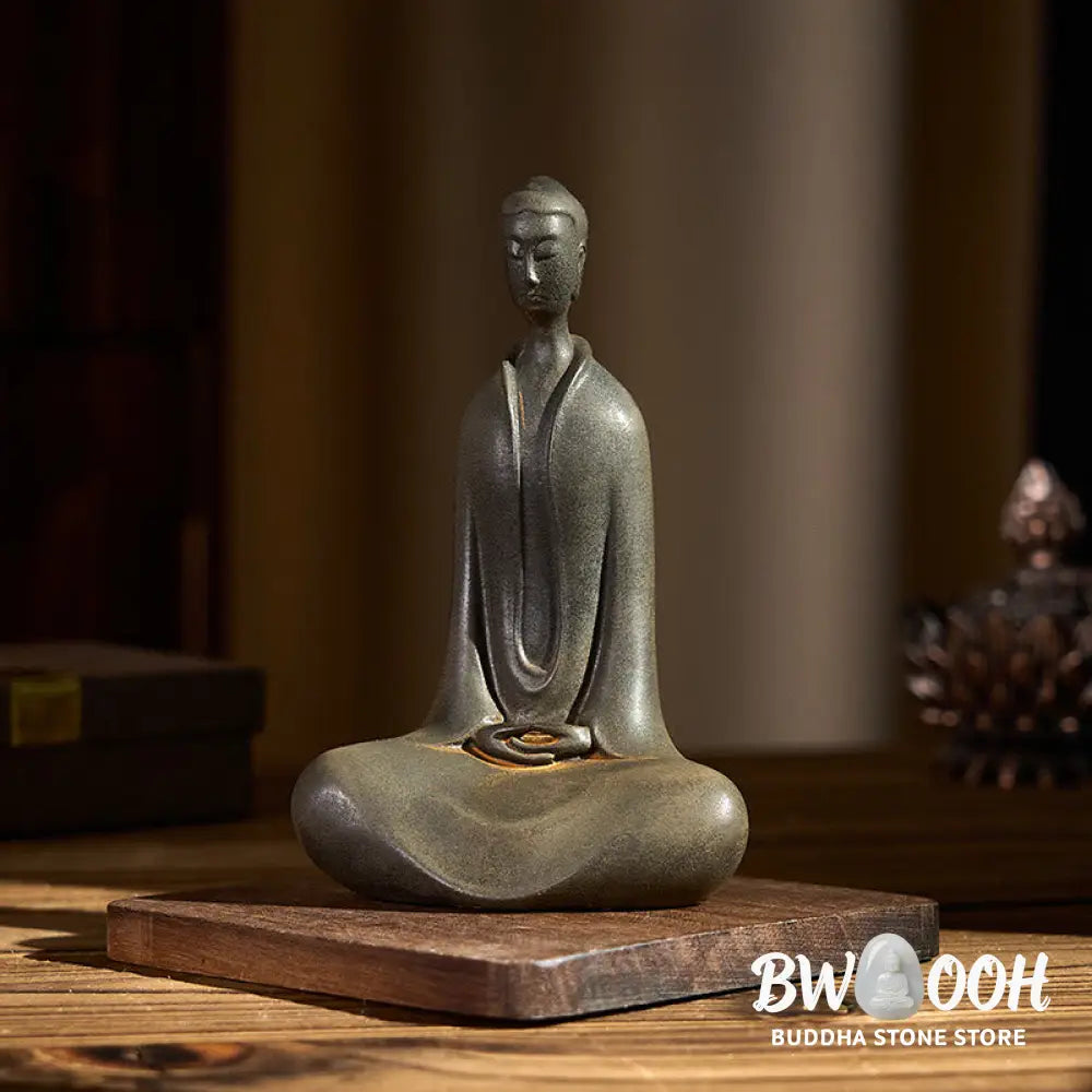 BWOOOH resin Buddha statue - Handmade Sakyamuni Buddha Iron Powd