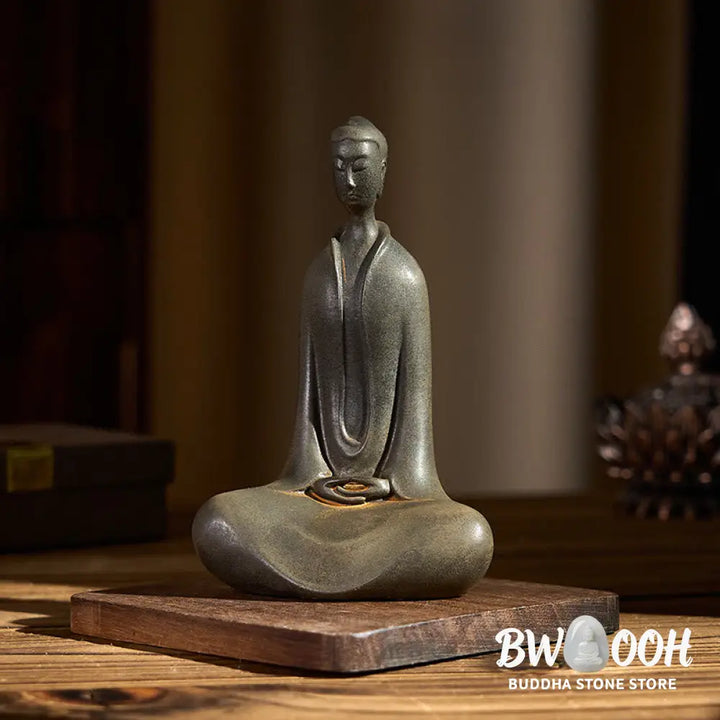 BWOOOH resin Buddha statue - Handmade Sakyamuni Buddha Iron Powd