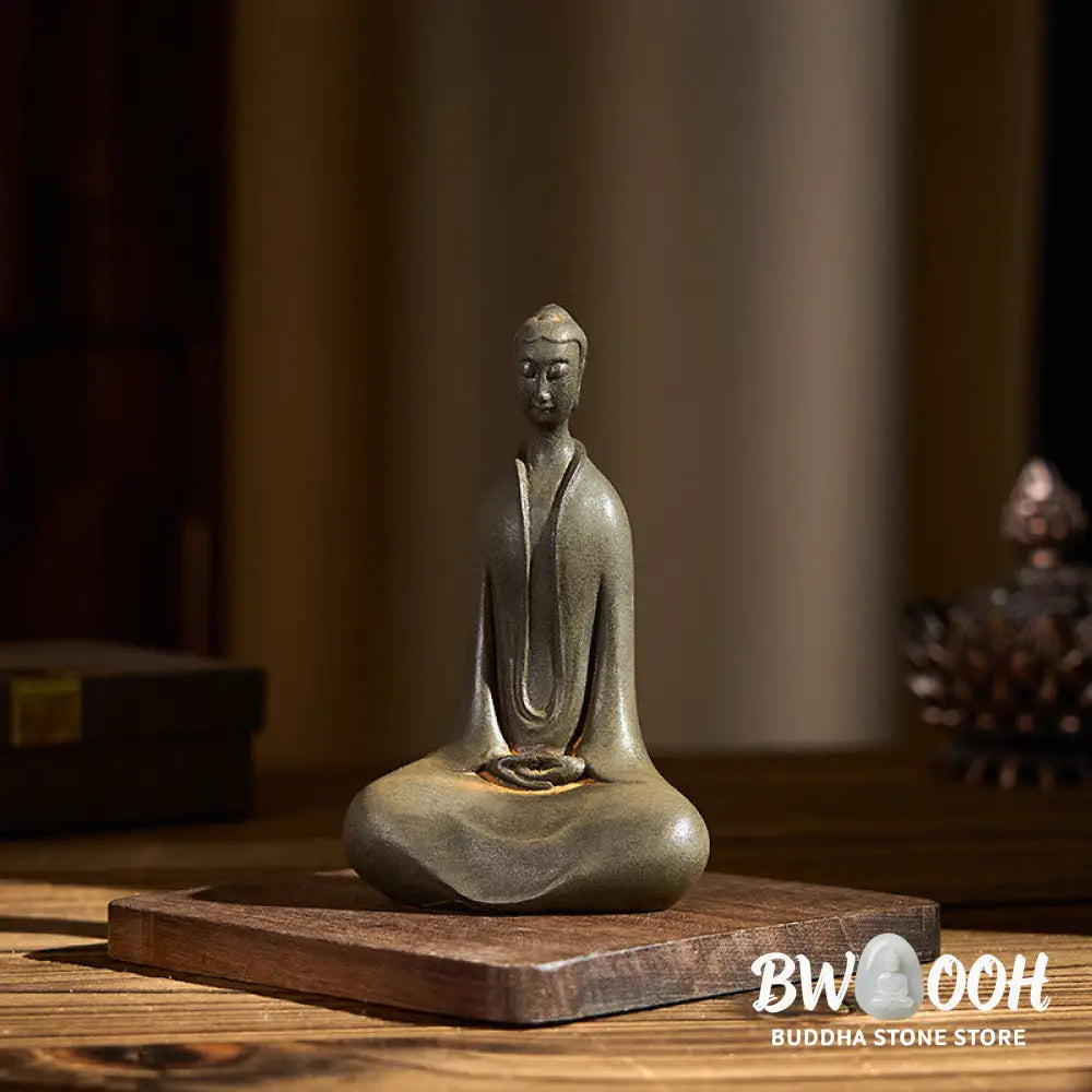 BWOOOH resin Buddha statue - Handmade Sakyamuni Buddha Iron Powd