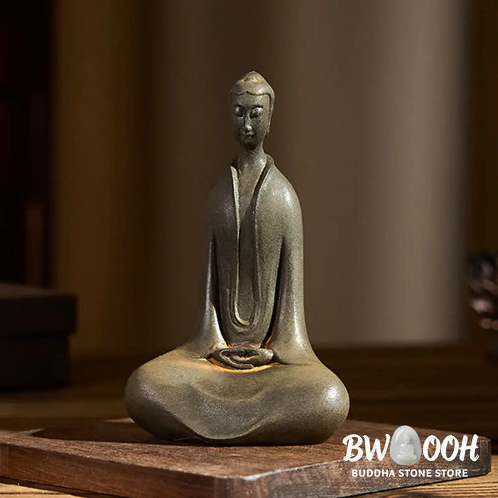 BWOOOH resin Buddha statue - Handmade Sakyamuni Buddha Iron Powd