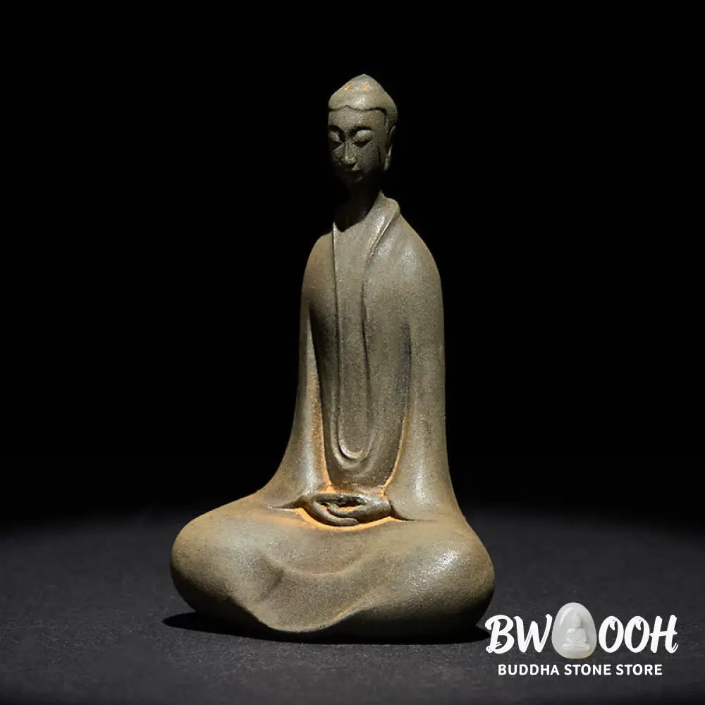BWOOOH resin Buddha statue - Handmade Sakyamuni Buddha Iron Powd