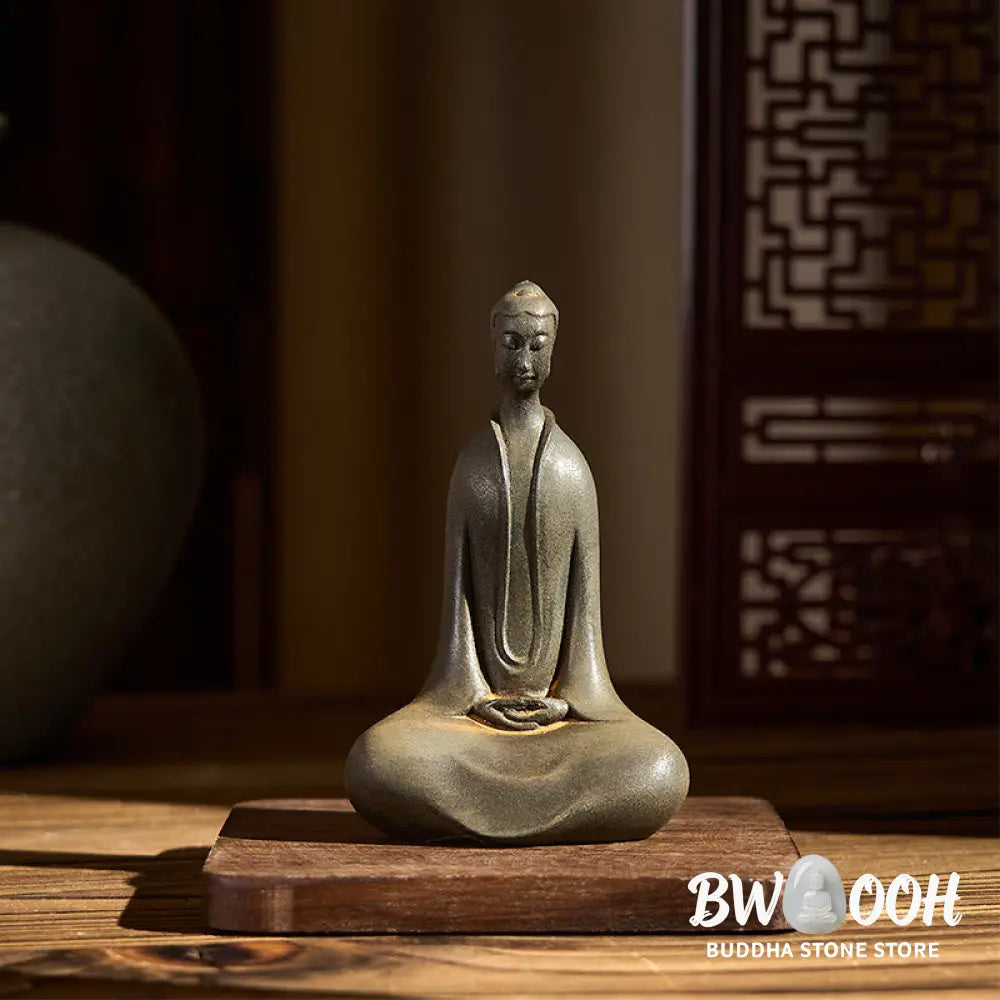 BWOOOH resin Buddha statue - Handmade Sakyamuni Buddha Iron Powd
