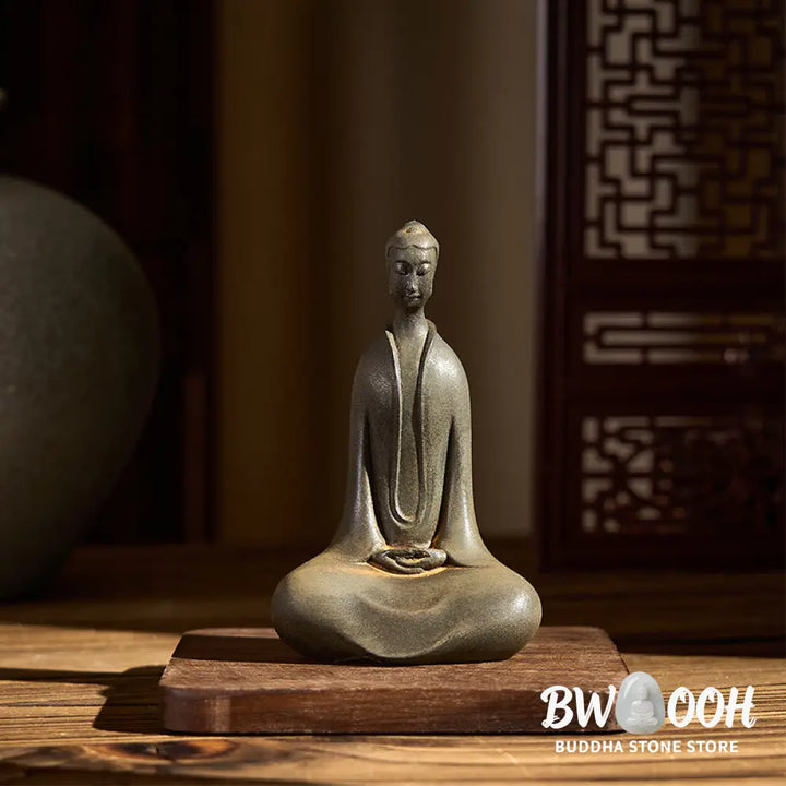 BWOOOH resin Buddha statue - Handmade Sakyamuni Buddha Iron Powd