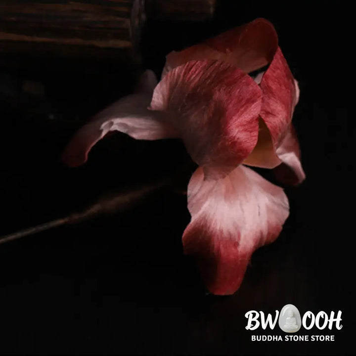 Buddha Stones Handmade Silk Art Dark Red Velvet Iris Blessing Good Fortune Brooch - Red Iris(Length: About 7-8cm)