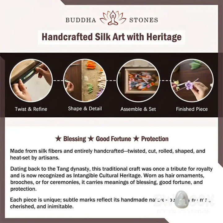 Buddha Stones Handmade Silk Craft Yellow Ginkgo Leaf Copper Hook Good Fortune Dangle Earrings - Earrings
