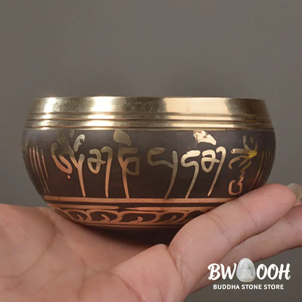 BWOOOH Tibetan singing bowl for meditation - Handmade Singing Bowl Buddha E