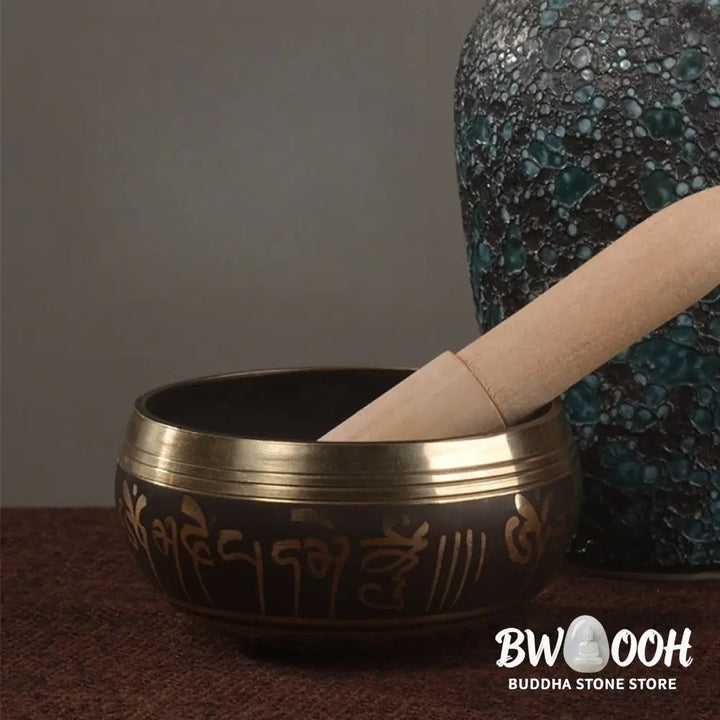 BWOOOH Tibetan singing bowl for meditation - Handmade Singing Bowl Buddha E