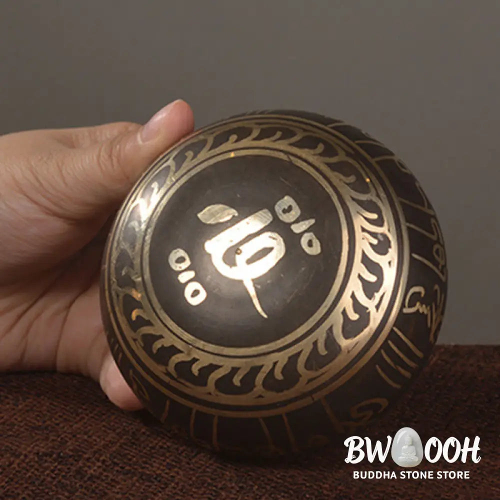 BWOOOH Tibetan singing bowl for meditation - Handmade Singing Bowl Buddha E