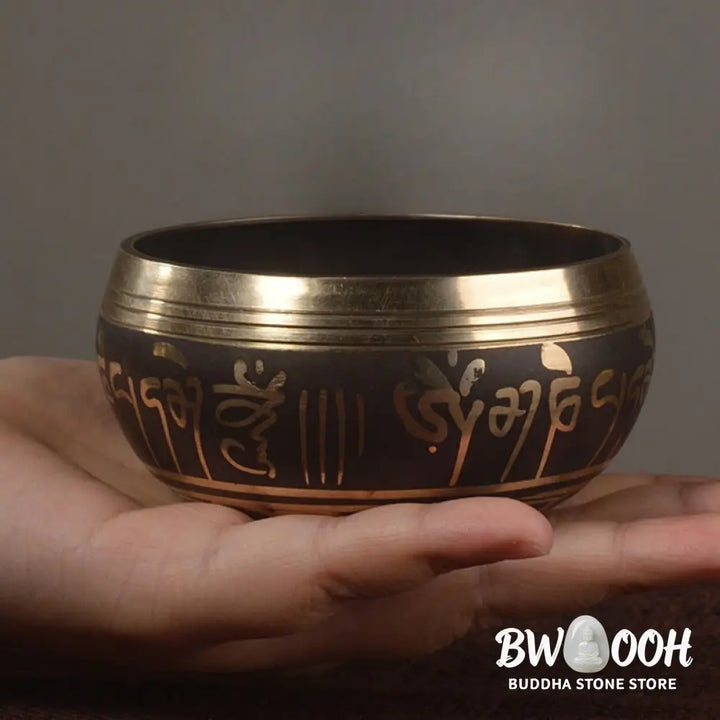 BWOOOH Tibetan singing bowl for meditation - Handmade Singing Bowl Buddha E