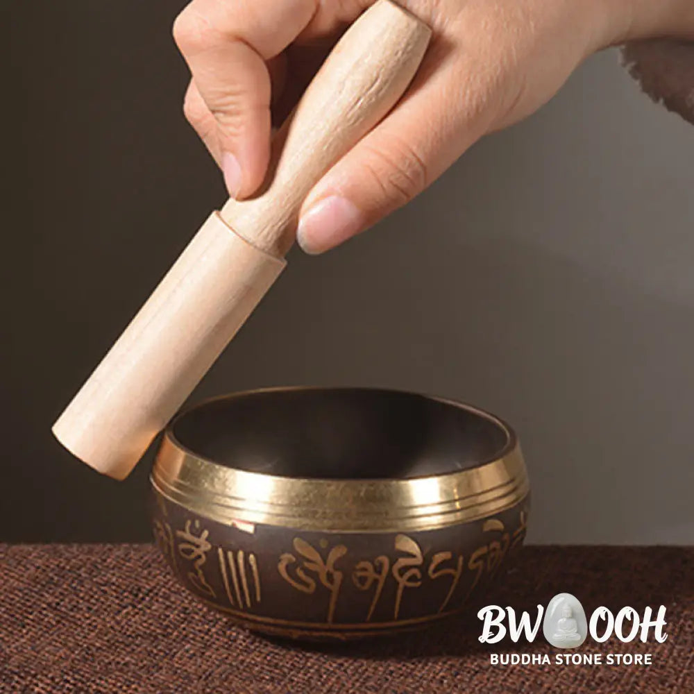 BWOOOH Tibetan singing bowl for meditation - Handmade Singing Bowl Buddha E