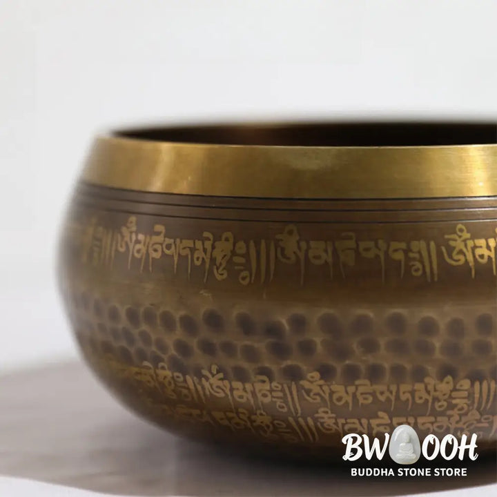 BWOOOH Tibetan singing bowl for meditation - Handmade Singing Bowl Scriptur