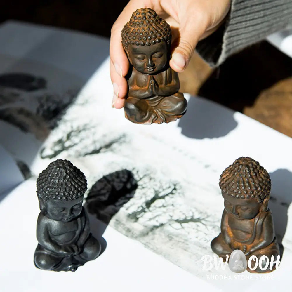 BWOOOH resin Buddha statue - Handmade Small Sakyamuni Buddha Iro