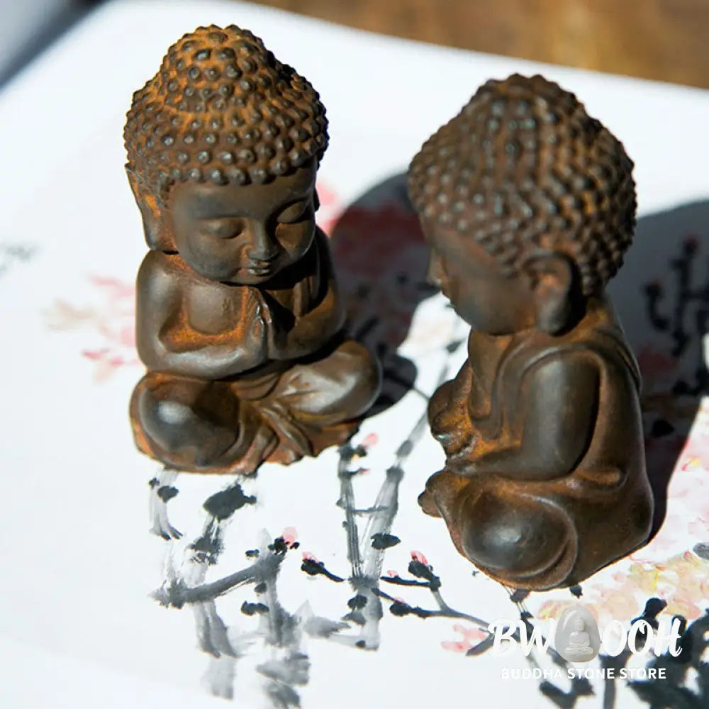 BWOOOH resin Buddha statue - Handmade Small Sakyamuni Buddha Iro