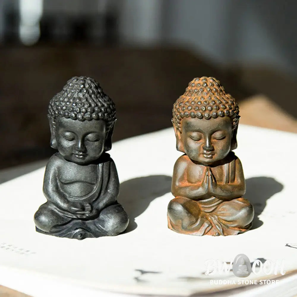 BWOOOH resin Buddha statue - Handmade Small Sakyamuni Buddha Iro
