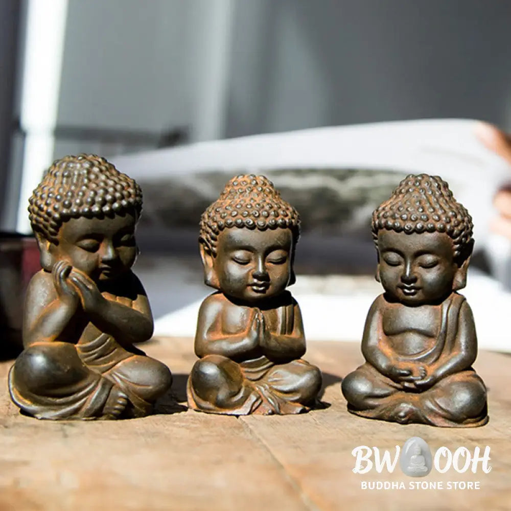 BWOOOH resin Buddha statue - Handmade Small Sakyamuni Buddha Iro