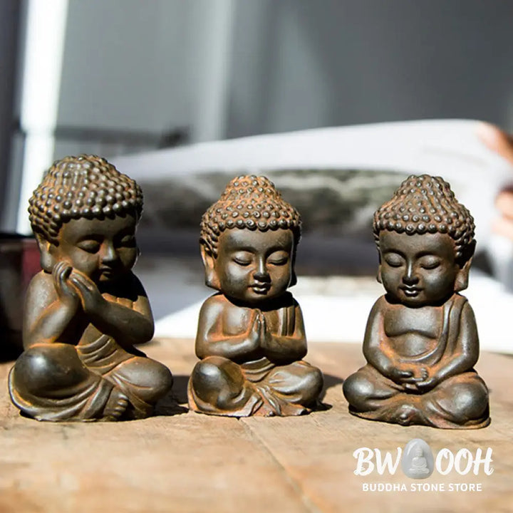 BWOOOH resin Buddha statue - Handmade Small Sakyamuni Buddha Iro