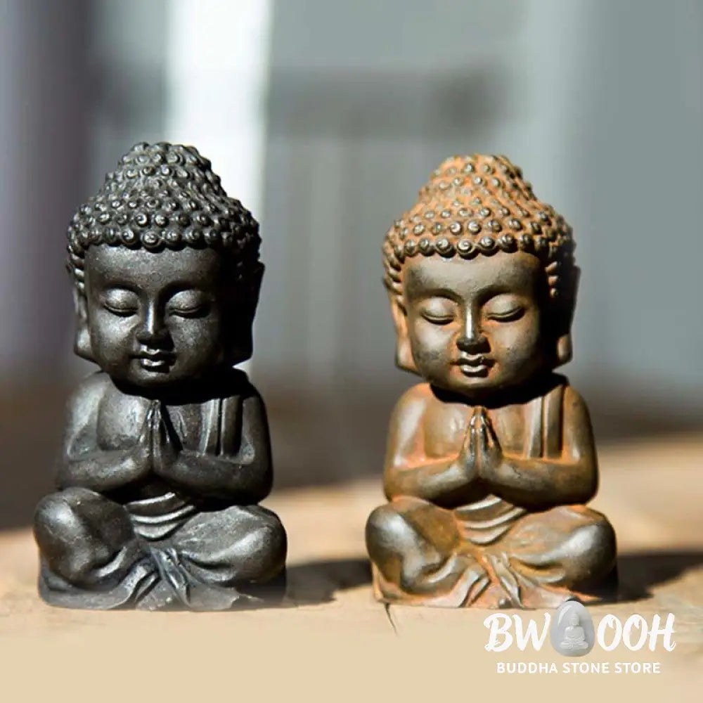 BWOOOH resin Buddha statue - Handmade Small Sakyamuni Buddha Iro