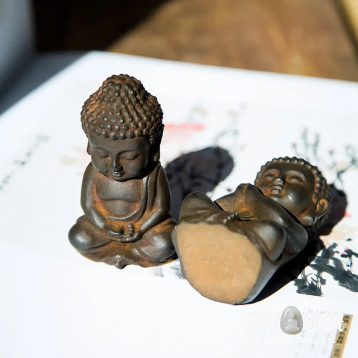 BWOOOH resin Buddha statue - Handmade Small Sakyamuni Buddha Iro