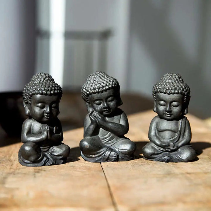 BWOOOH resin Buddha statue - Handmade Small Sakyamuni Buddha Iro