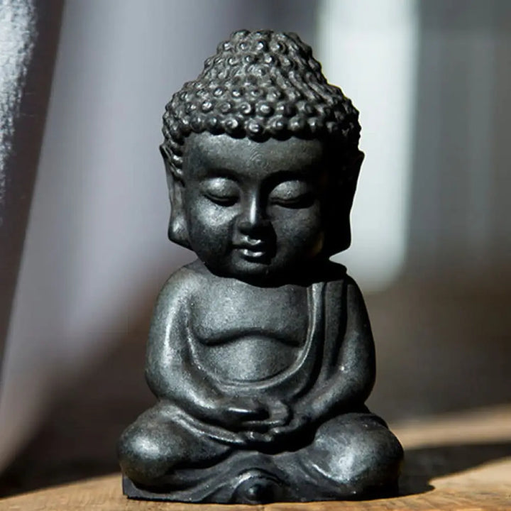 BWOOOH resin Buddha statue - Handmade Small Sakyamuni Buddha Iro