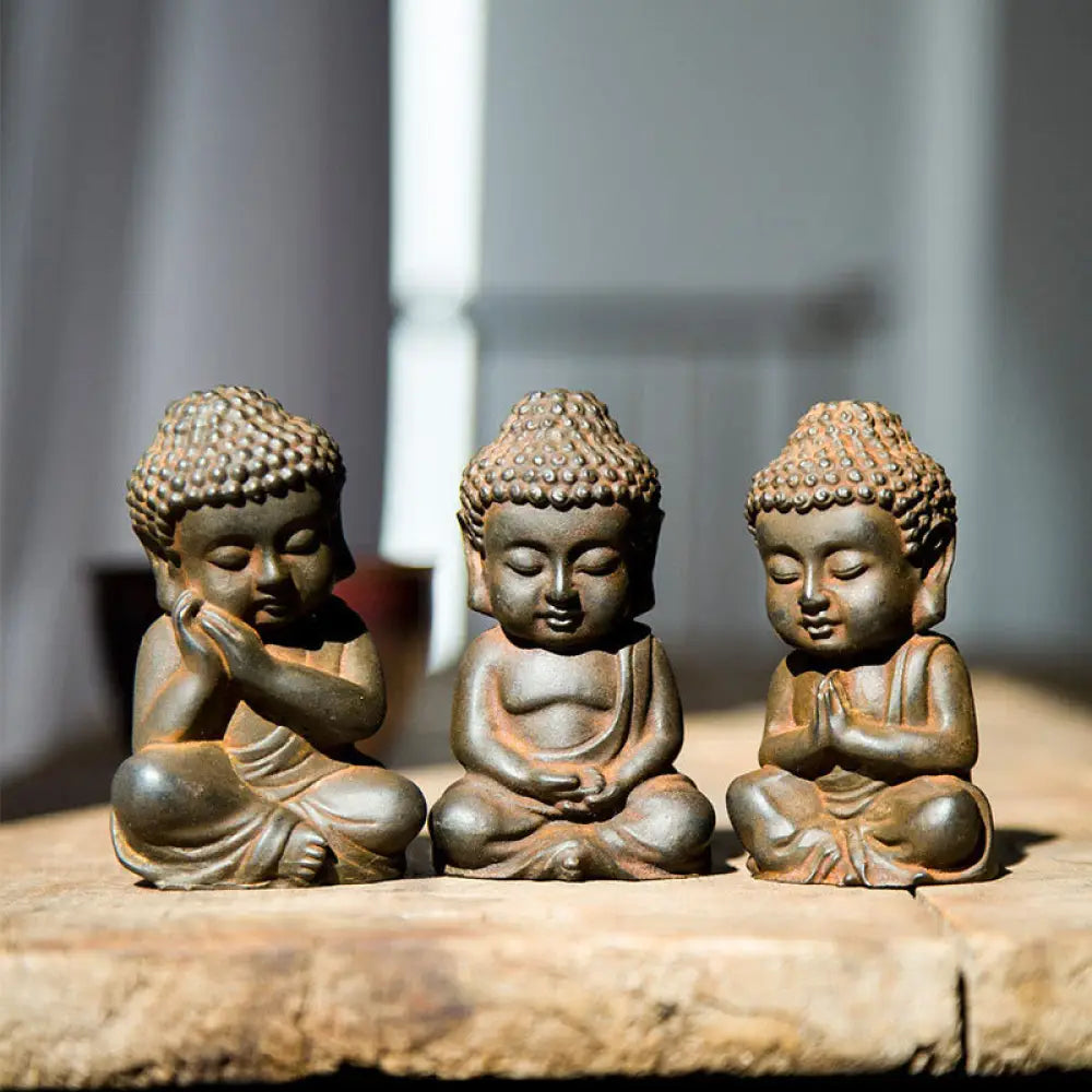 BWOOOH resin Buddha statue - Handmade Small Sakyamuni Buddha Iro