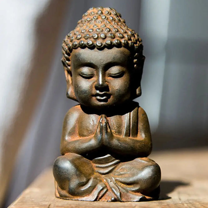 BWOOOH resin Buddha statue - Handmade Small Sakyamuni Buddha Iro