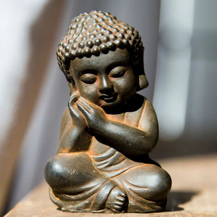 BWOOOH resin Buddha statue - Handmade Small Sakyamuni Buddha Iro