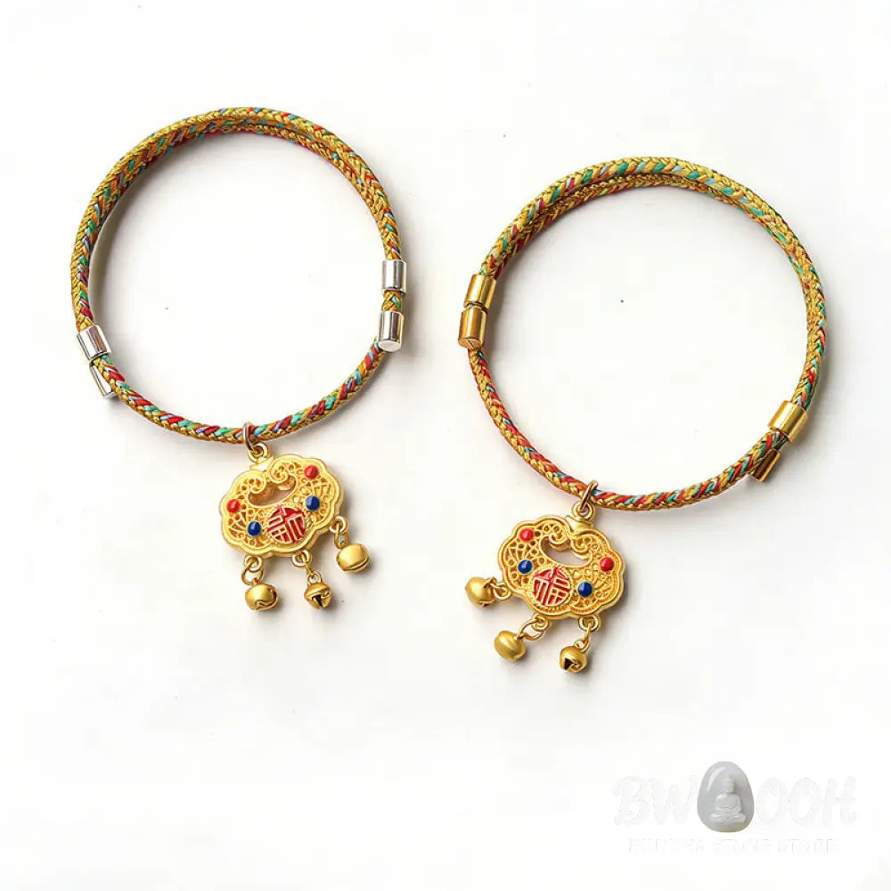 Buddha Stones Handmade String Alloy Luck Blessings Adjustable Cats Small Dogs Pet Collar - Pet Collar