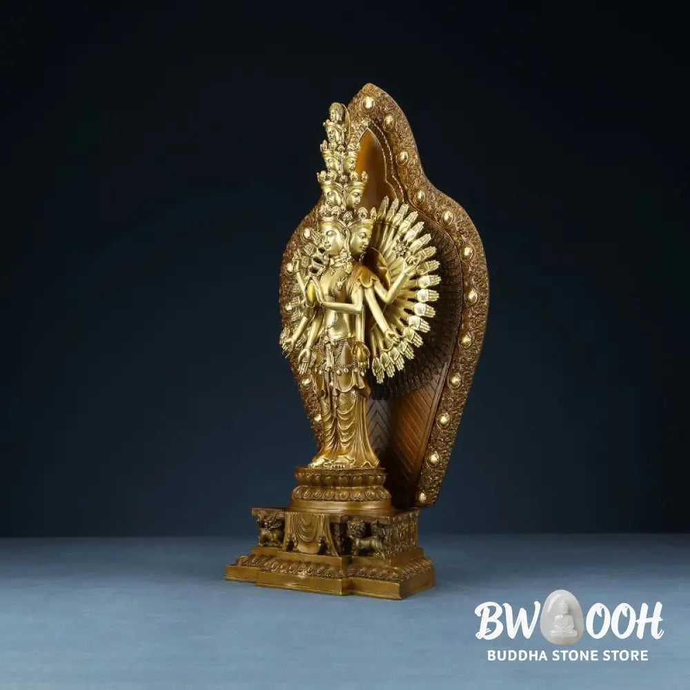 BWOOOH copper Kwan Yin statue - Handmade Thousand-armed Avalokitesv