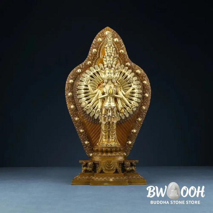BWOOOH copper Kwan Yin statue - Handmade Thousand-armed Avalokitesv