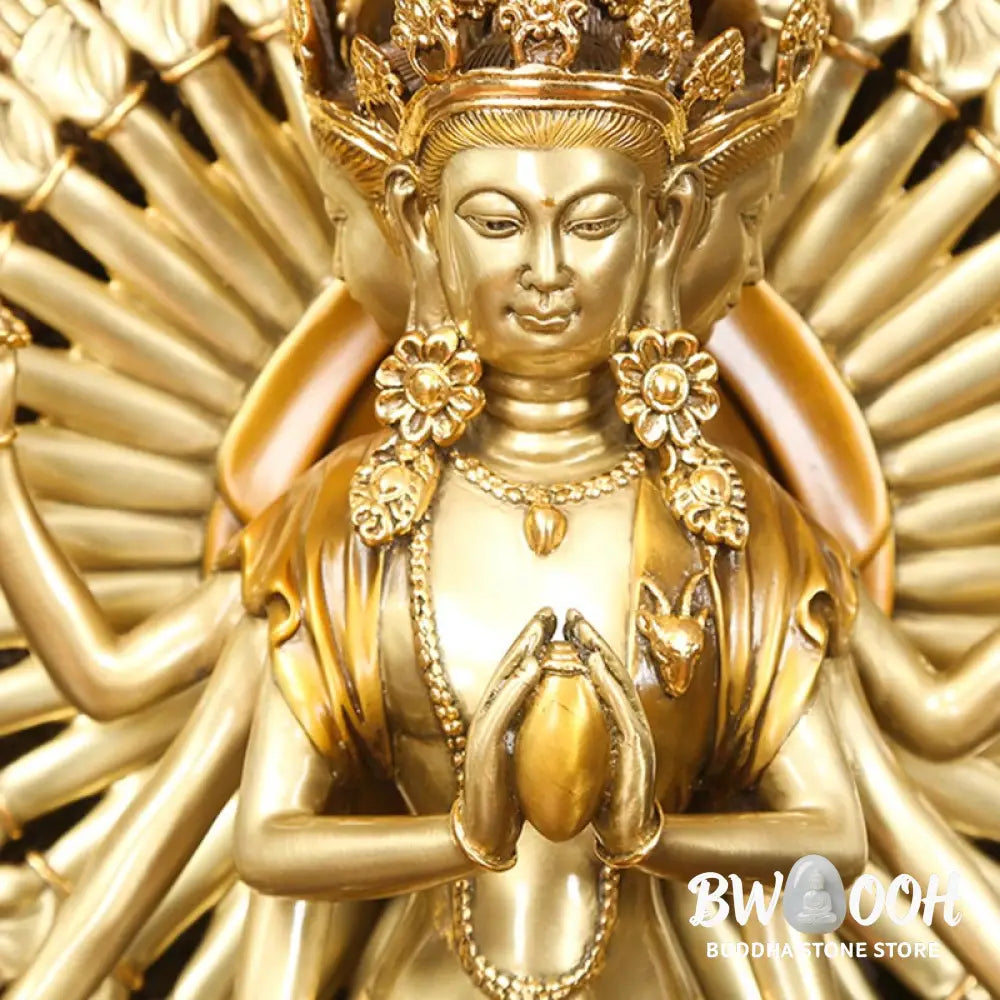 BWOOOH copper Kwan Yin statue - Handmade Thousand-armed Avalokitesv