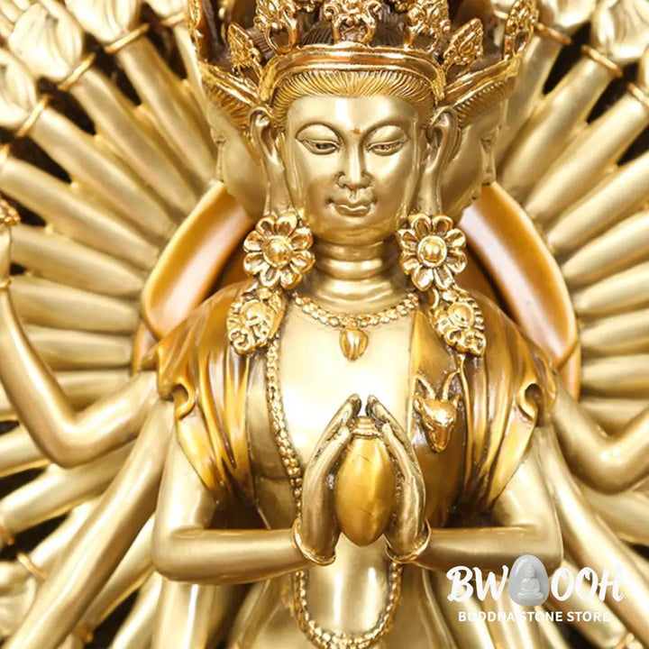 BWOOOH copper Kwan Yin statue - Handmade Thousand-armed Avalokitesv