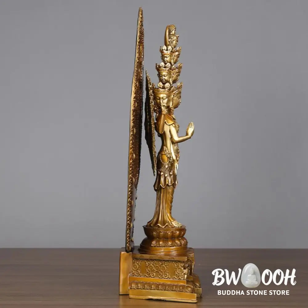 BWOOOH copper Kwan Yin statue - Handmade Thousand-armed Avalokitesv