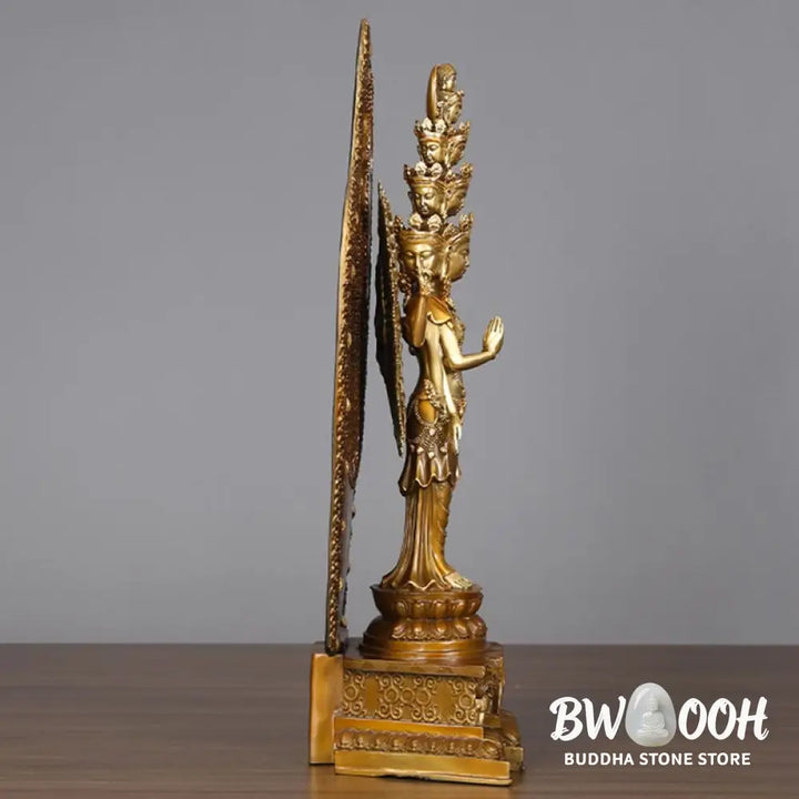 BWOOOH copper Kwan Yin statue - Handmade Thousand-armed Avalokitesv