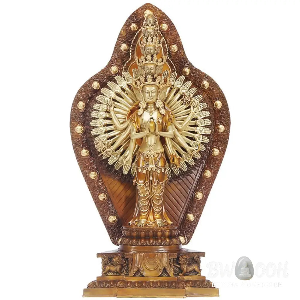 BWOOOH copper Kwan Yin statue - Handmade Thousand-armed Avalokitesv