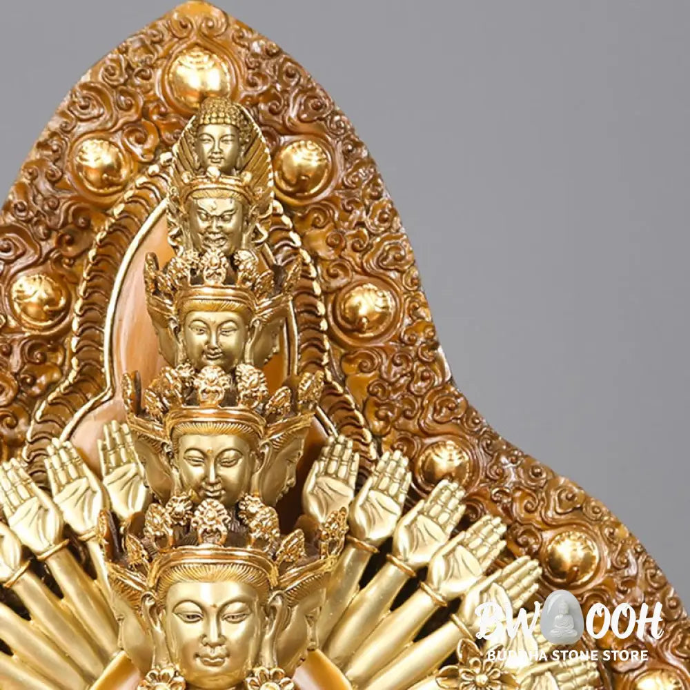 BWOOOH copper Kwan Yin statue - Handmade Thousand-armed Avalokitesv