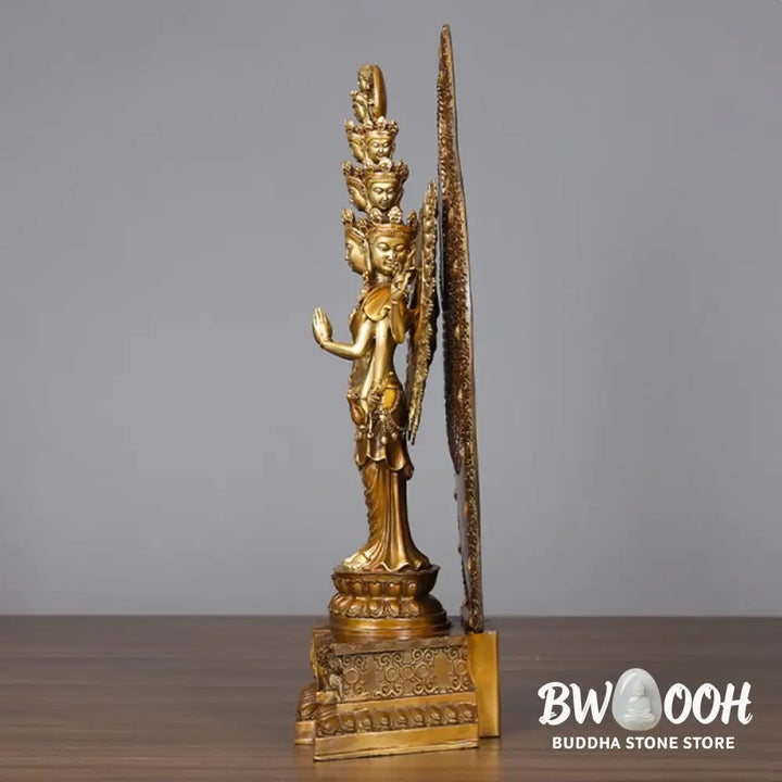 BWOOOH copper Kwan Yin statue - Handmade Thousand-armed Avalokitesv