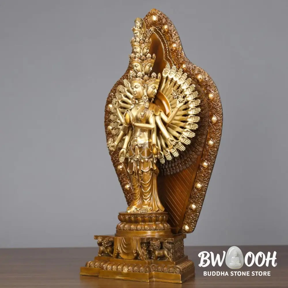BWOOOH copper Kwan Yin statue - Handmade Thousand-armed Avalokitesv