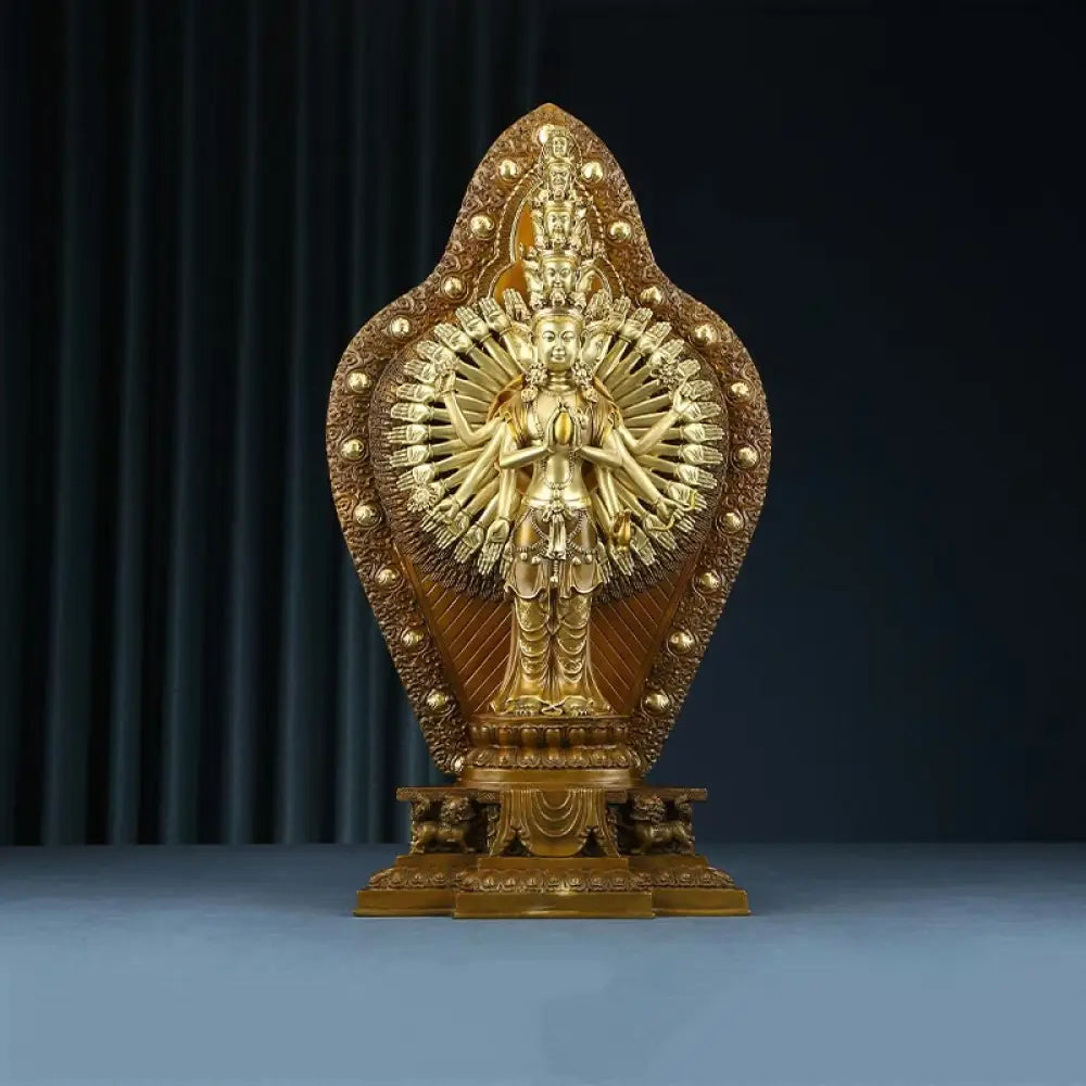 BWOOOH copper Kwan Yin statue - Handmade Thousand-armed Avalokitesv