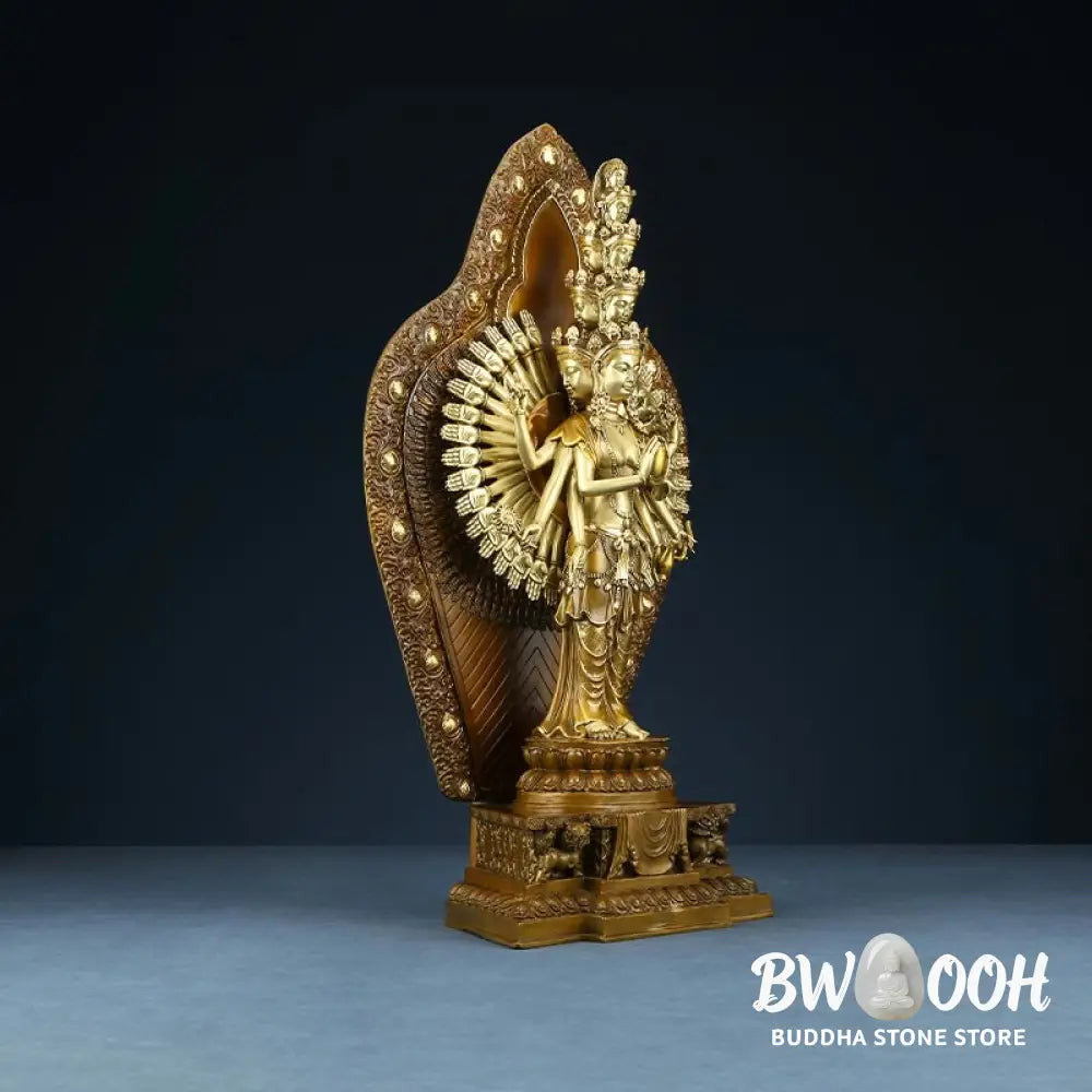 BWOOOH copper Kwan Yin statue - Handmade Thousand-armed Avalokitesv