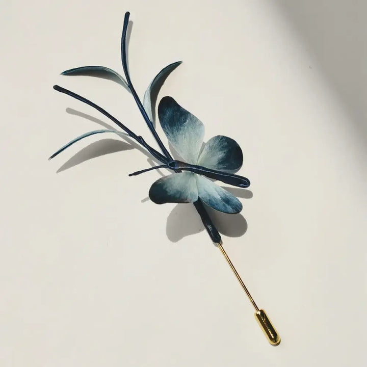 BWOOOH Handmade Velvet Flower Mulberry Silk Butterfly Bro