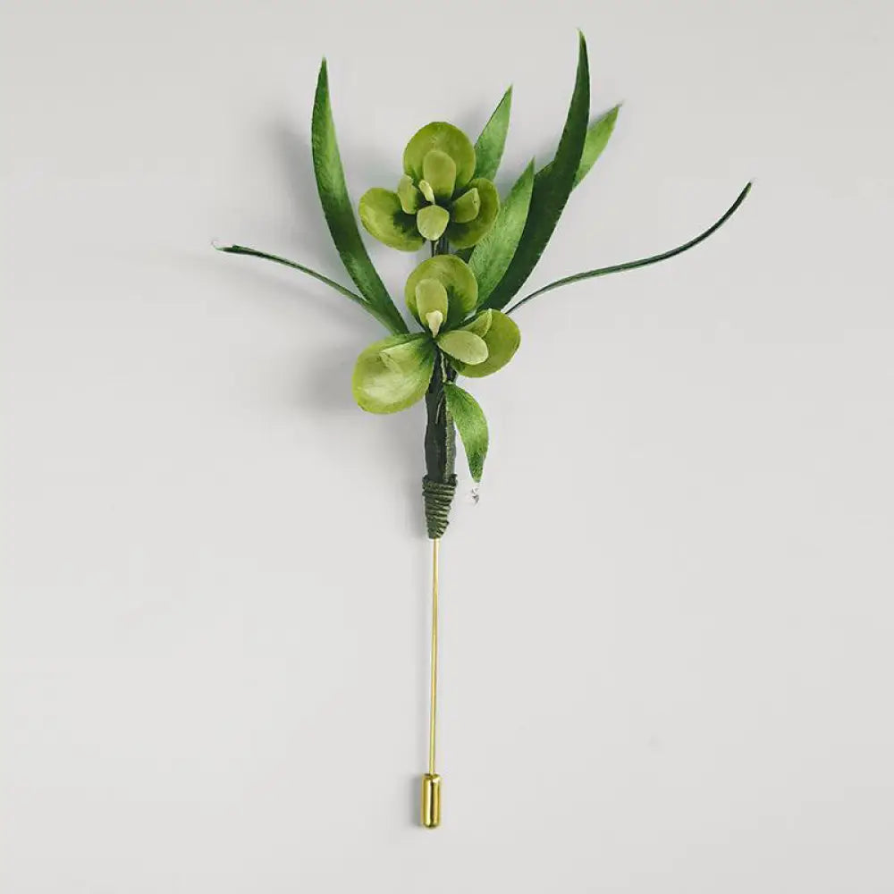 BWOOOH Handmade Velvet Flower Mulberry Silk Green Flowers