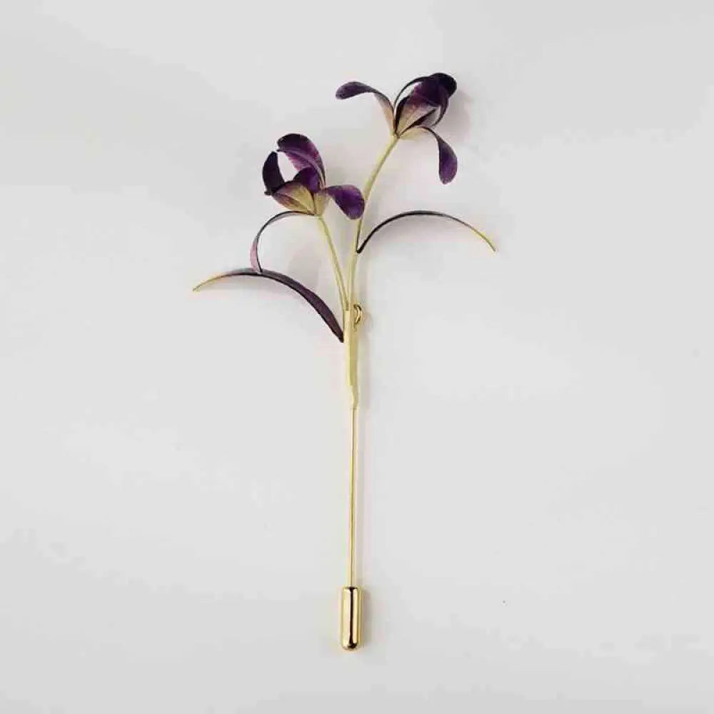 BWOOOH Handmade Velvet Flower Mulberry Silk Orchid Flower