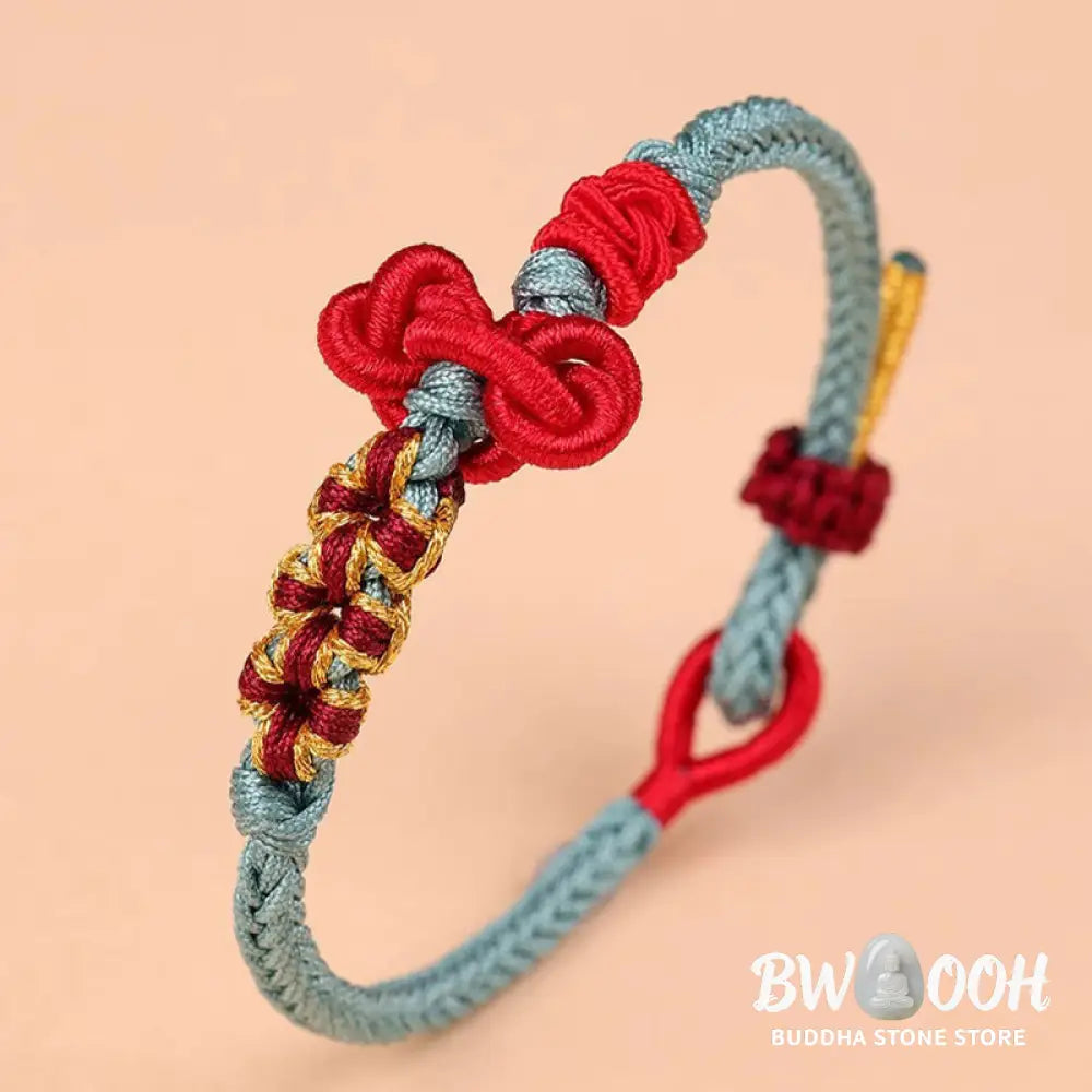 Buddha Stones Handmade Wenchang Knot Luck Strength Braided Rope Bracelet - BWOOOH - Bracelet