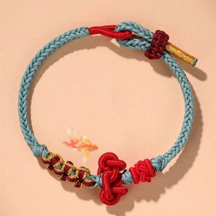 BWOOOH Handmade Wenchang Knot Luck Strength Braided Rope Bracelet - BWOOOH - LightSkyBlue(Wrist Circumference