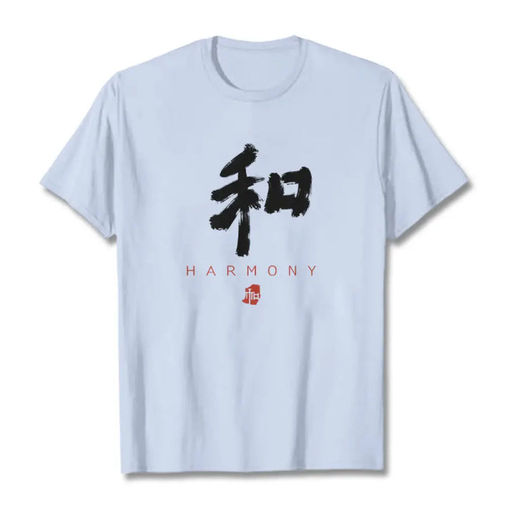 Buddha Stones He Harmony Tee T-shirt - Light Cyan / S - T-Shirts