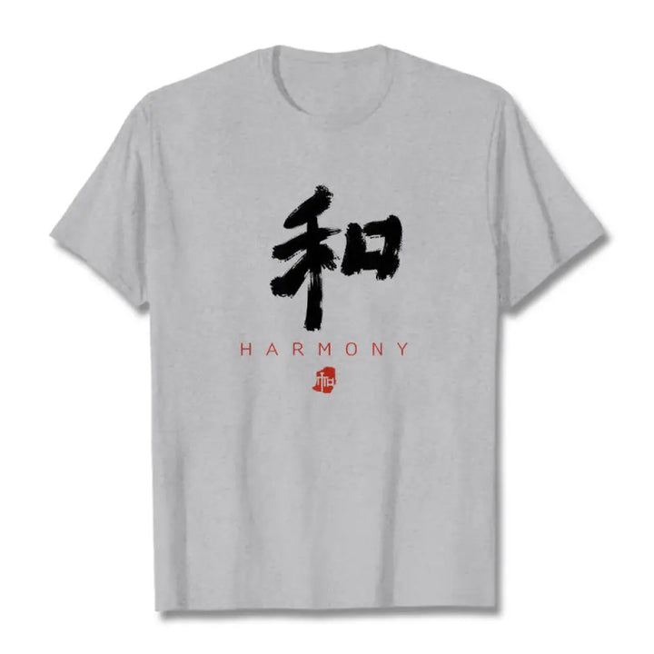 Buddha Stones He Harmony Tee T-shirt - Light Grey / S - T-Shirts
