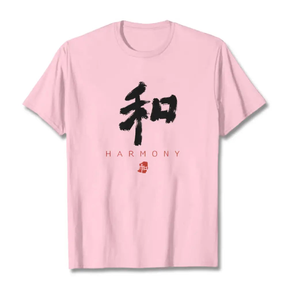Buddha Stones He Harmony Tee T-shirt - Light Pink / S - T-Shirts
