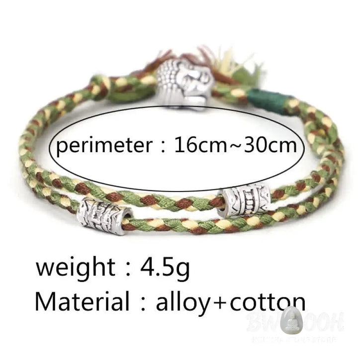 Buddha Stones Head Serenity String Bracelet - Bracelet