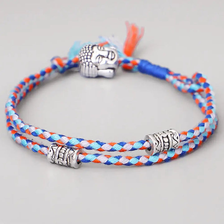 Buddha Stones Head Serenity String Bracelet - Blue - Bracelet